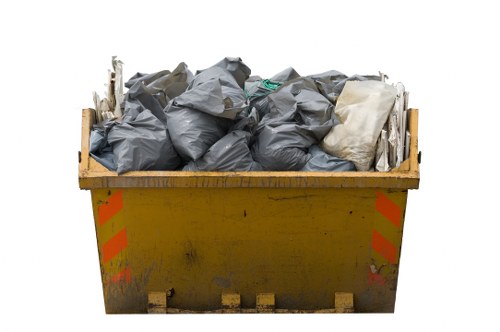 Hazardous waste containers and disposal area in Acton