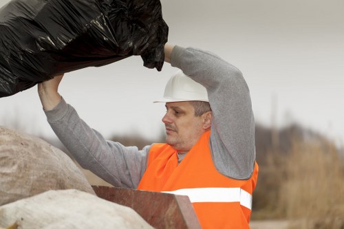 Types of builders waste including concrete and timber